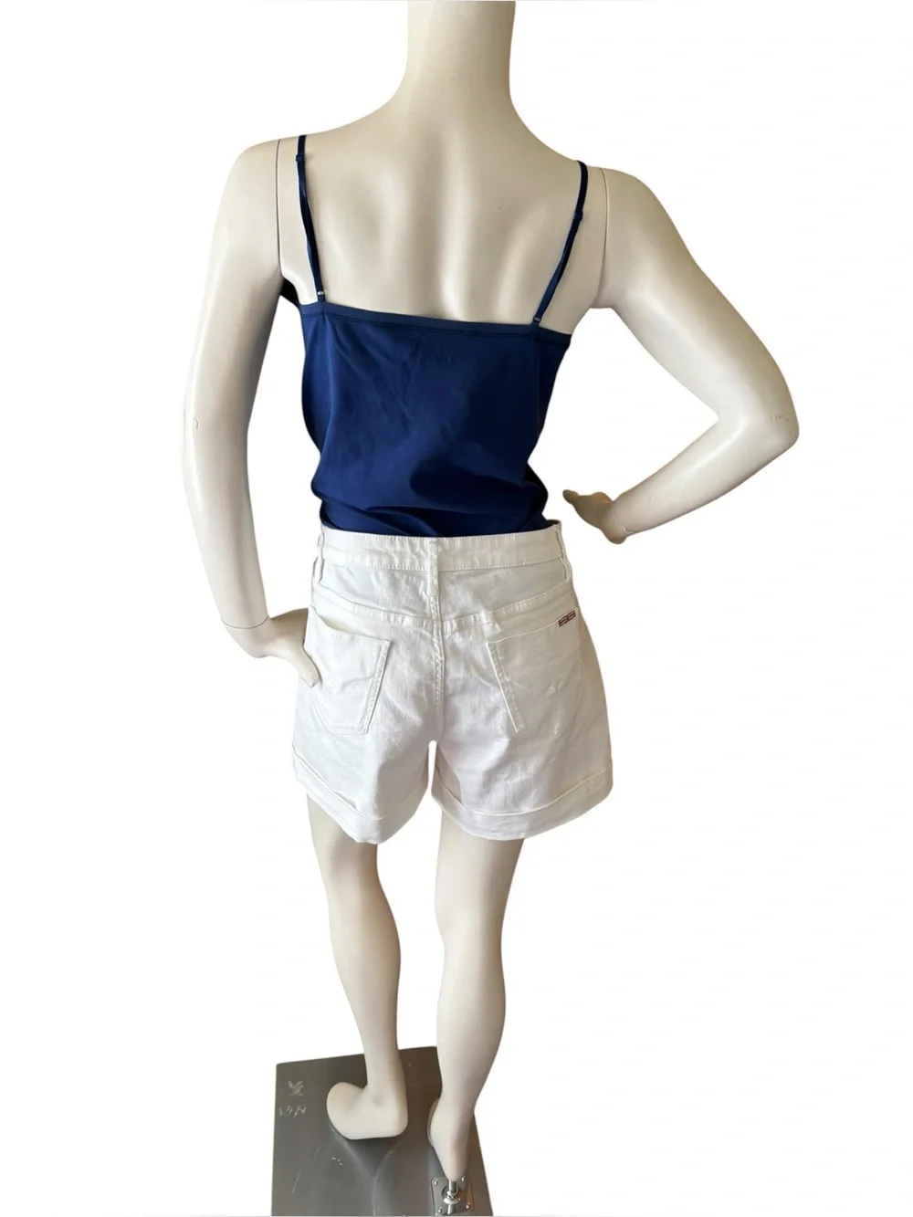 Hudson Jeans White Five Pocket Cotton Cuffed Denim Shorts, women’s size 10
